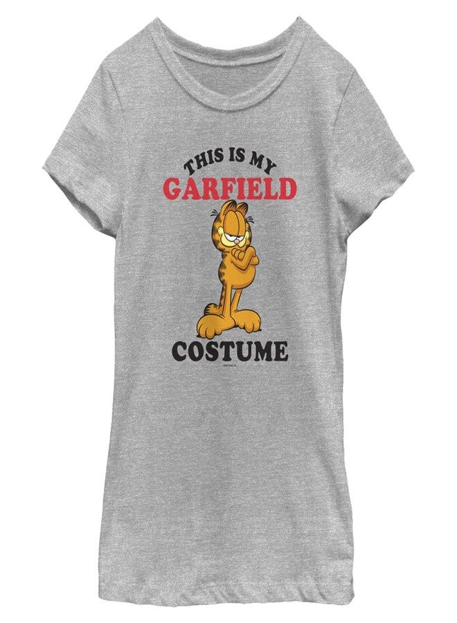 Garfield Girl's Costume T-Shirt, Athletic Heather, Large - Image 2