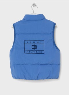 TOMMY HILFIGER Kids Down Denim Look Vest Jacket  - Image 2