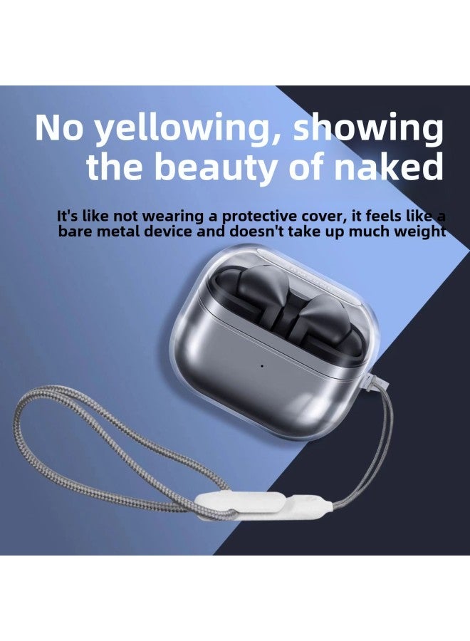 Suitable For Samsung Galaxy Buds3 Buds3Pro+ Bluetooth Headset Protective Cover Earphone Shell L Soft Shell-Color:Transparent Soft Shell + [pearl Bag + Hook]-Model:live/buds/buds2/buds2 Pro  - Image 3