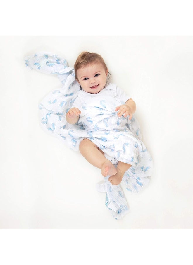 aden + anais aden + anais Swaddle Blanket, Boutique Muslin Blankets for Girls & Boys, Baby Receiving Swaddles, Ideal Newborn & Infant Swaddling Set, 4 Pack, Natural History  - Image 4