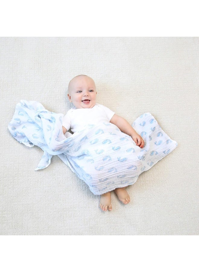 aden + anais aden + anais Swaddle Blanket, Boutique Muslin Blankets for Girls & Boys, Baby Receiving Swaddles, Ideal Newborn & Infant Swaddling Set, 4 Pack, Natural History  - Image 5