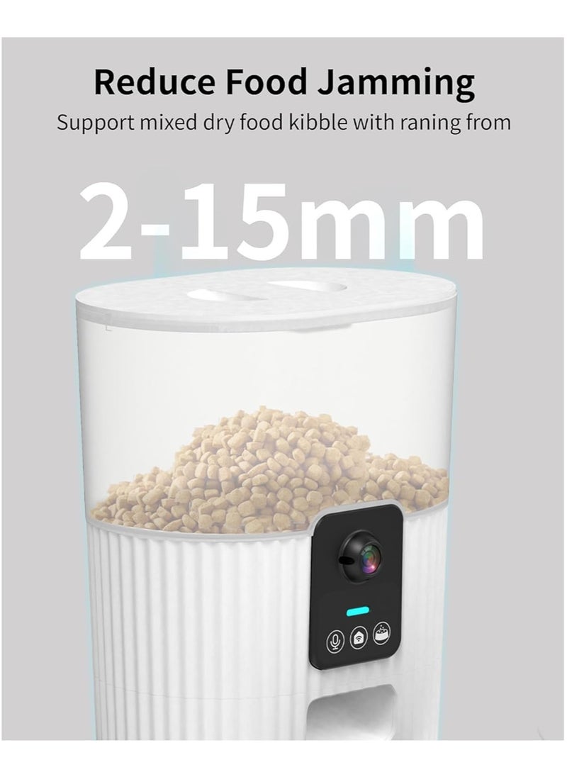 XVersion - Automatic Cat Feeder with Camera App 3L WiFi Cat Food Dispenser for Cats & Dogs, Smart Timed Cat Feeder Automatic Pet Feeder w/Portion Control,Stainless Steel Cat Bowl and Dual Power (15Cup) - Image 1