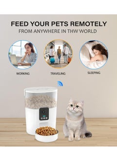XVersion Automatic Cat Feeder with Camera App 3L WiFi Cat Food Dispenser for Cats & Dogs, Smart Timed Cat Feeder Automatic Pet Feeder w/Portion Control,Stainless Steel Cat Bowl and Dual Power (15Cup)  - Image 4