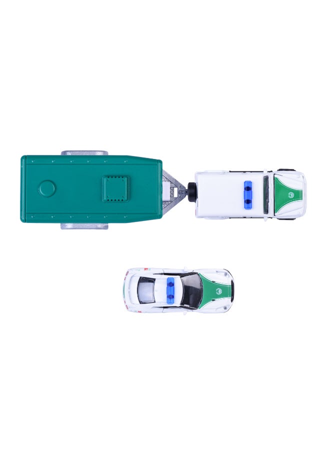 Majorette Dubai Police Racing Deluxe Trailer – Super Car's (1:64 Scale) – Die-Cast Toy Car for Kids & Collectors - Image 5