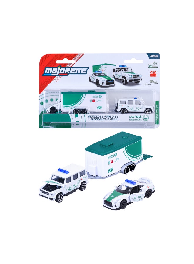 Majorette Dubai Police Racing Deluxe Trailer – Super Car's (1:64 Scale) – Die-Cast Toy Car for Kids & Collectors - Image 1