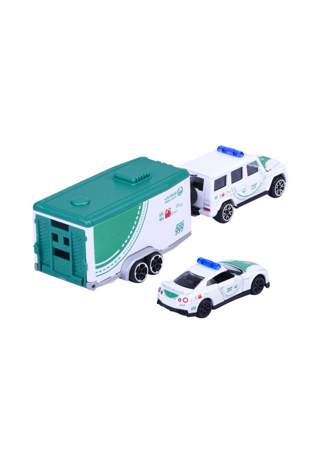 Majorette Dubai Police Racing Deluxe Trailer – Super Car's (1:64 Scale) – Die-Cast Toy Car for Kids & Collectors - Image 4