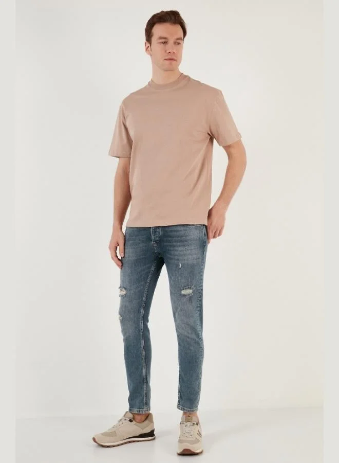 Buratti  Buratti Cotton Relaxed Fit Crew Neck T-Shirt Men's T-Shirt 5905446 for Men | Best Price UAE