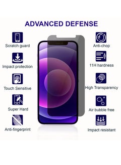 PRIMEEIGHT PRIMEEIGHT iPhone 11 / XR Privacy Screen Protector 6.1 Inch Display - Ultra Thin 9H Hardness Tempered Glass iPhone 11 / XR Pack of 2 - Easy to Install HD Privacy Screen.  - Image 2