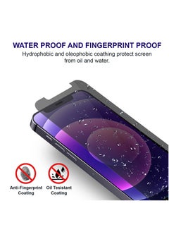 PRIMEEIGHT PRIMEEIGHT iPhone 11 / XR Privacy Screen Protector 6.1 Inch Display - Ultra Thin 9H Hardness Tempered Glass iPhone 11 / XR Pack of 2 - Easy to Install HD Privacy Screen.  - Image 5