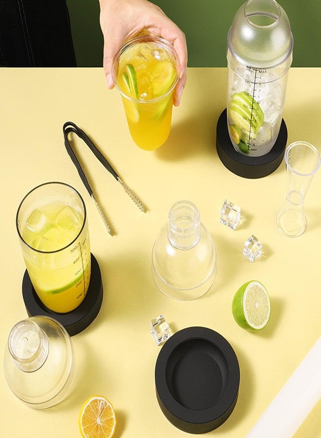 ArrErr 2 Pack Cocktail Shaker Coasters Anti-Slip Martini Shaker Rubber Pads Insulated Coaster for Cocktail Shakers Hand Drink Shaker Martini Drink Mixer Cobbler Shakers Cocktail Mixer Bartender Kit - Image 5