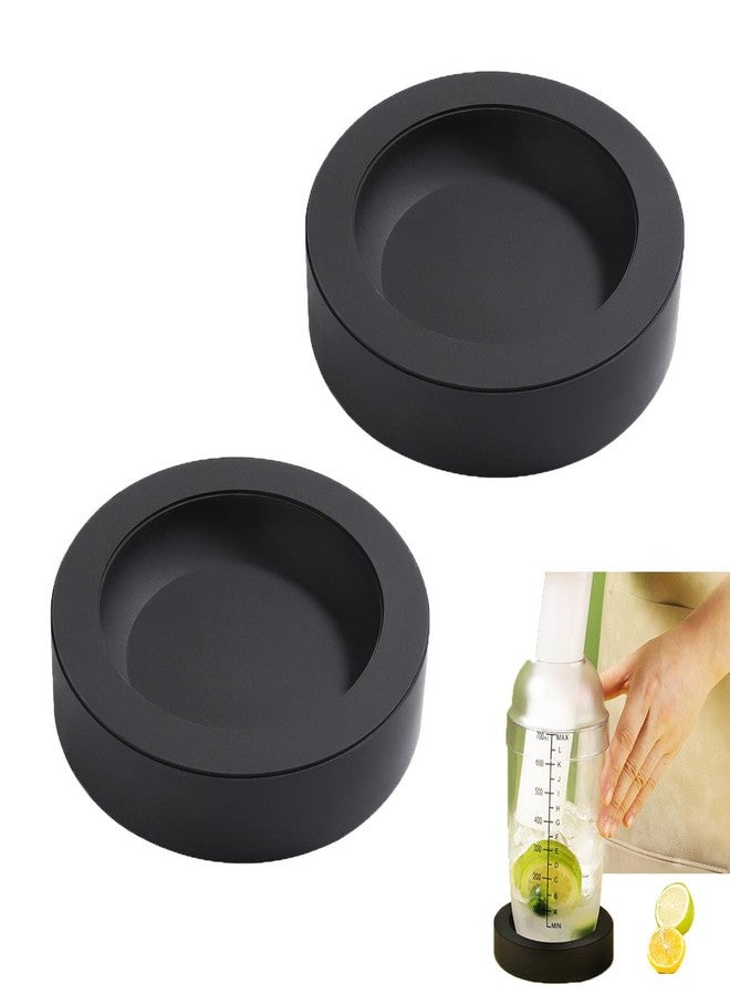 ArrErr 2 Pack Cocktail Shaker Coasters Anti-Slip Martini Shaker Rubber Pads Insulated Coaster for Cocktail Shakers Hand Drink Shaker Martini Drink Mixer Cobbler Shakers Cocktail Mixer Bartender Kit - Image 1