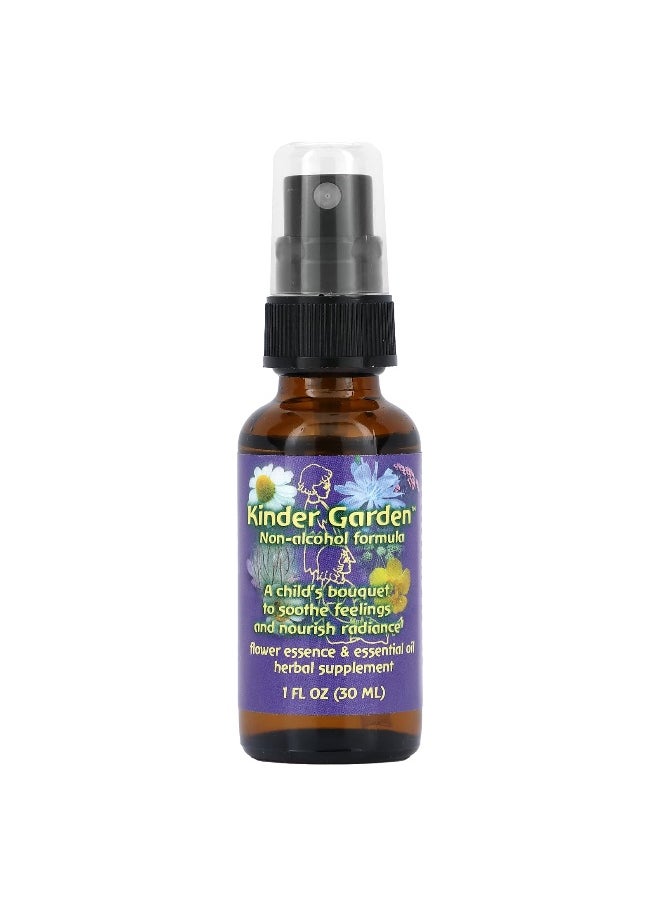 Flower Essence Services Flower Essence Services, Kinder Garden, Non-Alcohol Formula, 1 oz, (30 mL)  - Image 1