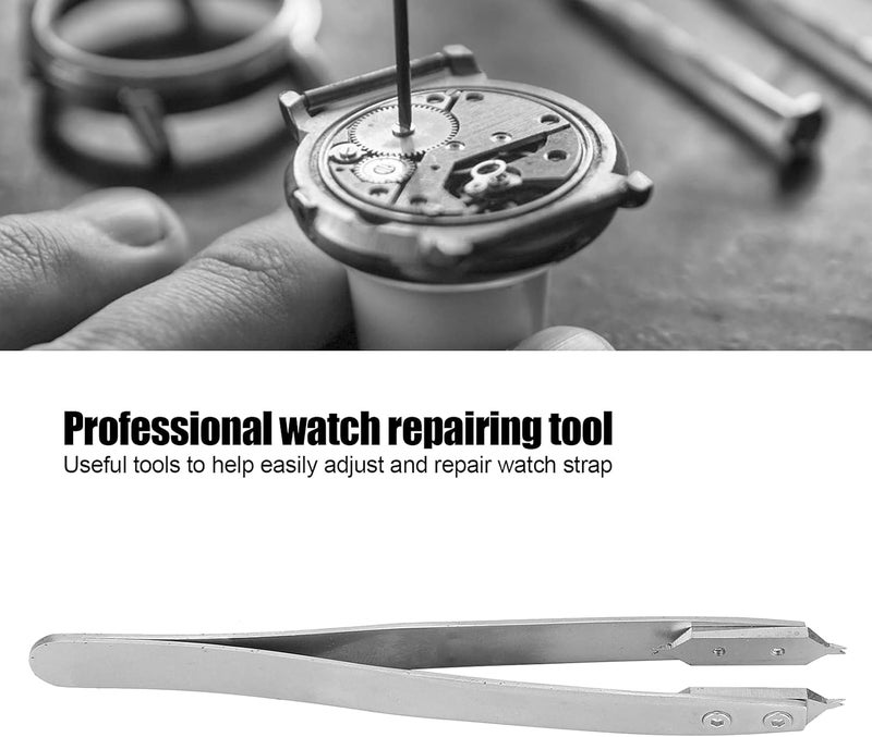 klarako Watch Repairing Tweezers Accessory, V‑Shaped Watch Setting Fitting Repairing Maintenance Spring Bar Tweezers Tool Watch Repairing Accessory - Image 4