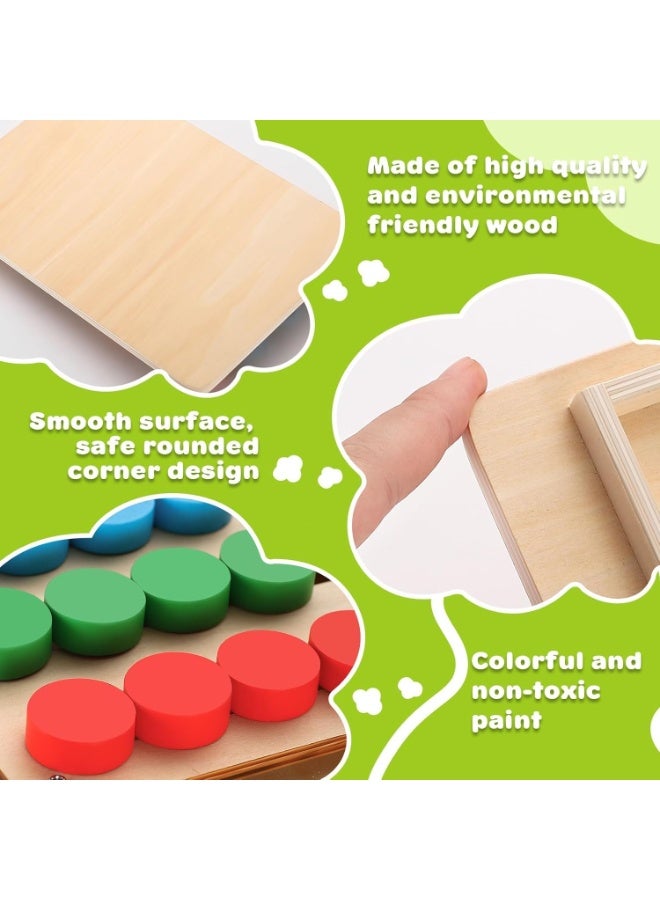 Toddler Toys Busy Board - Educational Montessori Toys With Wooden Shape Sorter Sensory Board, Toddler Tool Box Toy For 1 2 3 Year Old Boys Girls Learning Resources Gifts - Image 4