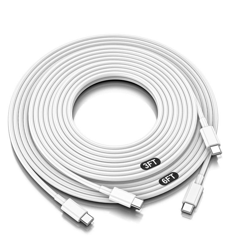 FEEL2NICE Apple USB C to USB C Charging Cable, 2Pack [3FT+6FT] USBC Fast Charger Cord, 60W Type-C to Type-C Cable for iPhone 17/16 Pro Max Plus, iPhone 17 Air, iPad Air/Pro - Image 1