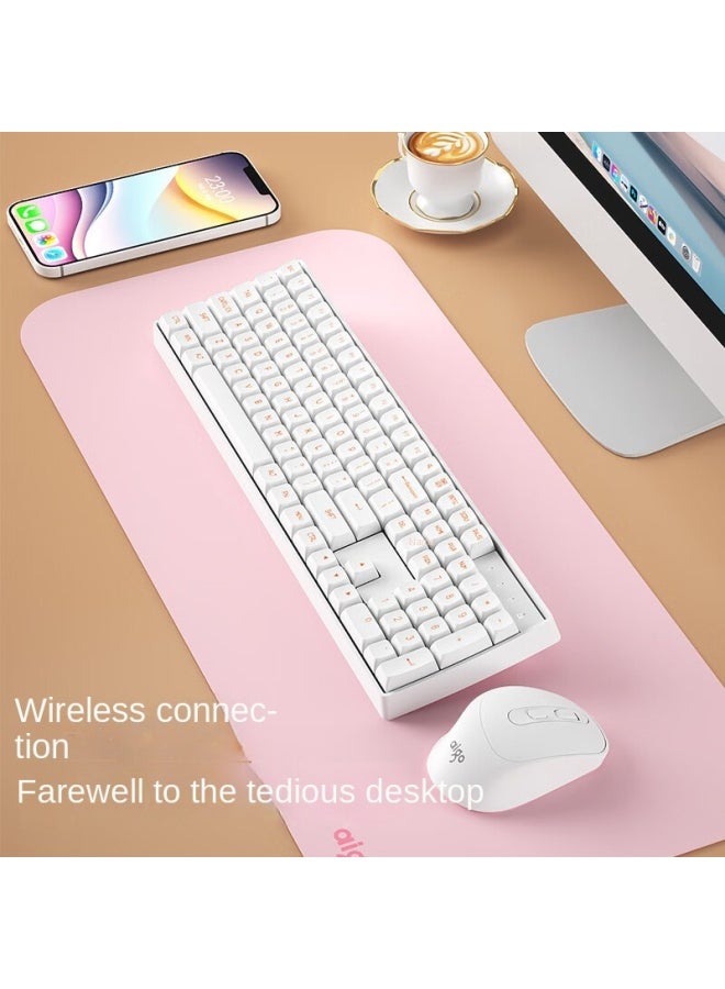 آيجو لوحة مفاتيح وموس ميكانيكي لاسلكي 2.4 جيجاهرتز، تشغيل فوري، N-key Rollover، ميكانيكي حقيقي - Image 3