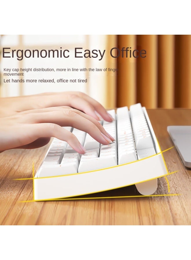 آيجو لوحة مفاتيح وموس ميكانيكي لاسلكي 2.4 جيجاهرتز، تشغيل فوري، N-key Rollover، ميكانيكي حقيقي - Image 5