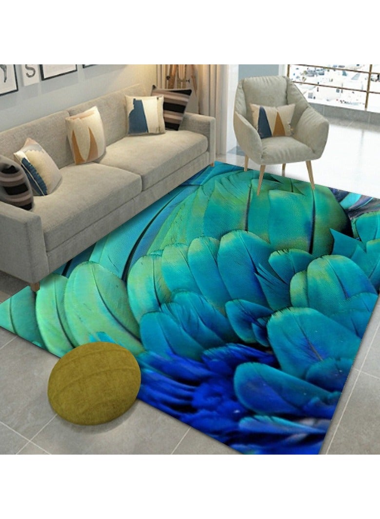 Loquat Squality Polyester Fiber 3D Visual Living Room Coffee Table Carpet