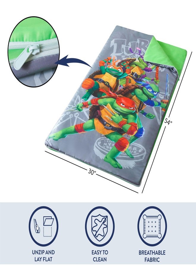 Idea Nuova Teenage Mutant Ninja Turtles: Mutant Mayhem Slumber Set with Sleeping Bag & Sling Bag, Comfortable Kids Sleepover & Travel Set - Image 3