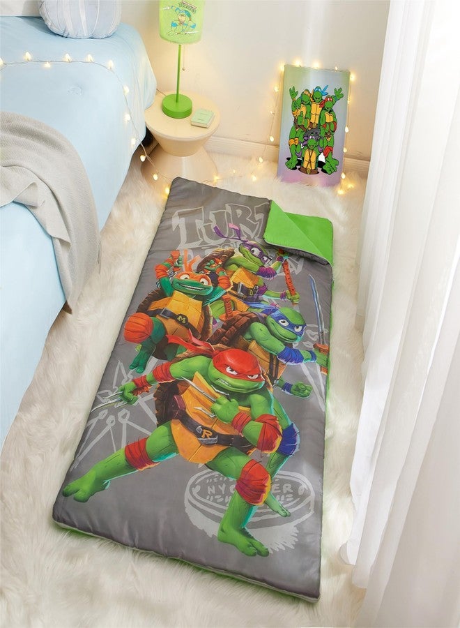 Idea Nuova Teenage Mutant Ninja Turtles: Mutant Mayhem Slumber Set with Sleeping Bag & Sling Bag, Comfortable Kids Sleepover & Travel Set - Image 5