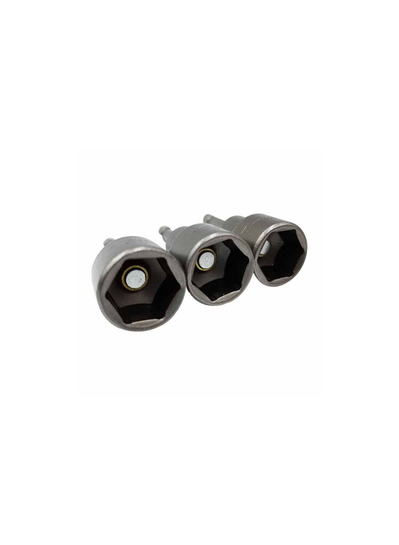 17mm Drill Nut Socket Magnetic Nut Socket For Drill Strong Magnetic - Chromium-vanadium CRV 3 Pcs Set  - Image 3