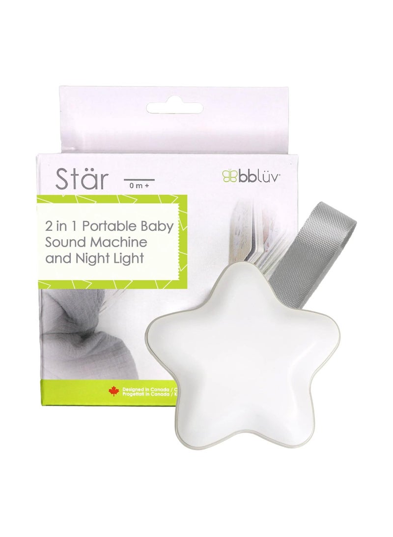 bbluv bblüv Stär Portable Baby Night Light & Music Box | Soothing Sounds, LED Color-Changing Light, Auto Shut-Off, Adjustable Volume | Newborn Sleep Aid (0+) - Image 2