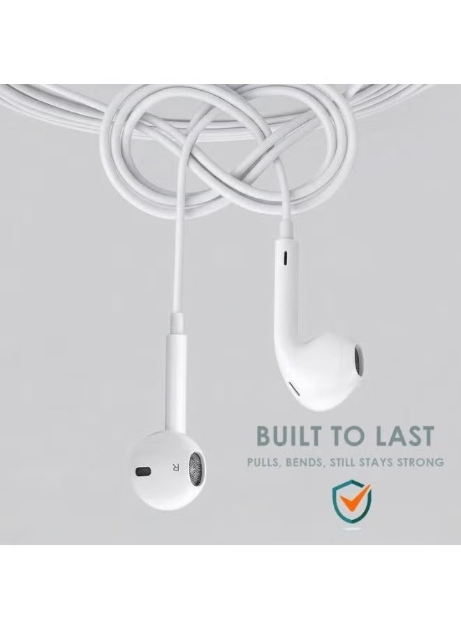 USB-C Wired Earphones with Microphone Hi-Fi Stereo Sound Noise Isolation Earbuds for Smartphones Tablets and Laptops White - Image 3