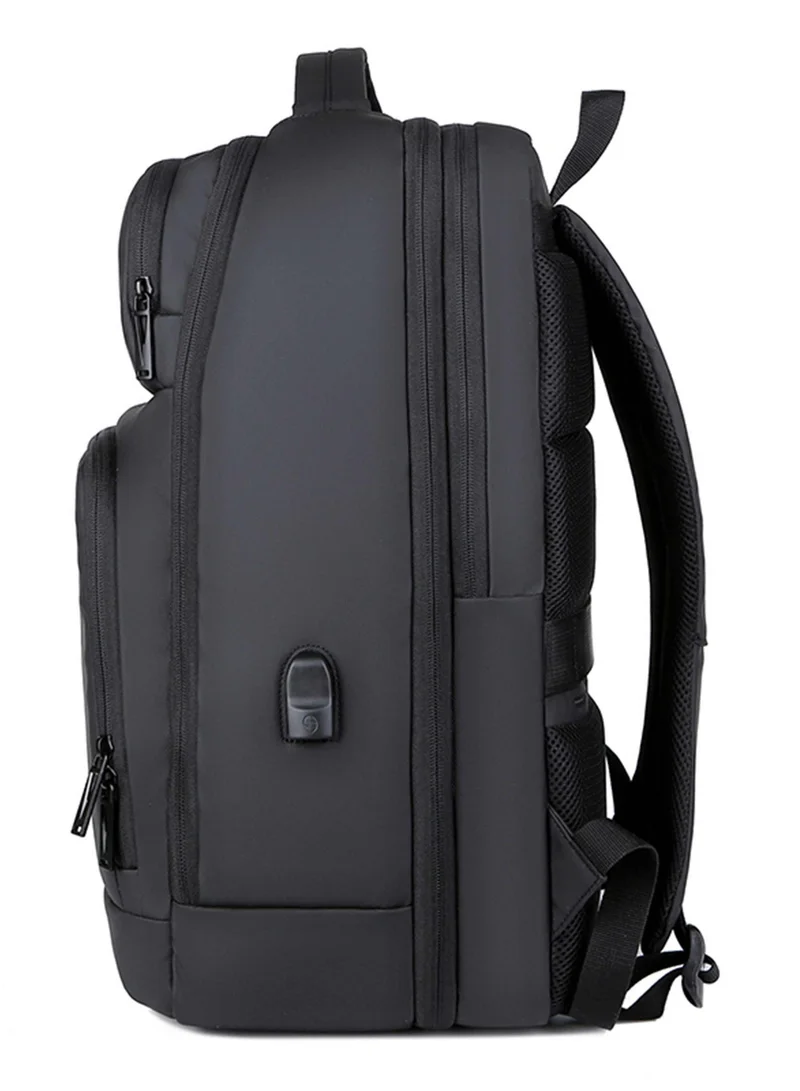 Hike  Premium Expandable Casual Backpack Water Resistant Laptop Daypack with Built in USB Port and Separate Laptop Compartment for Men and Women, HKY2206, Black  | Best Price UAE