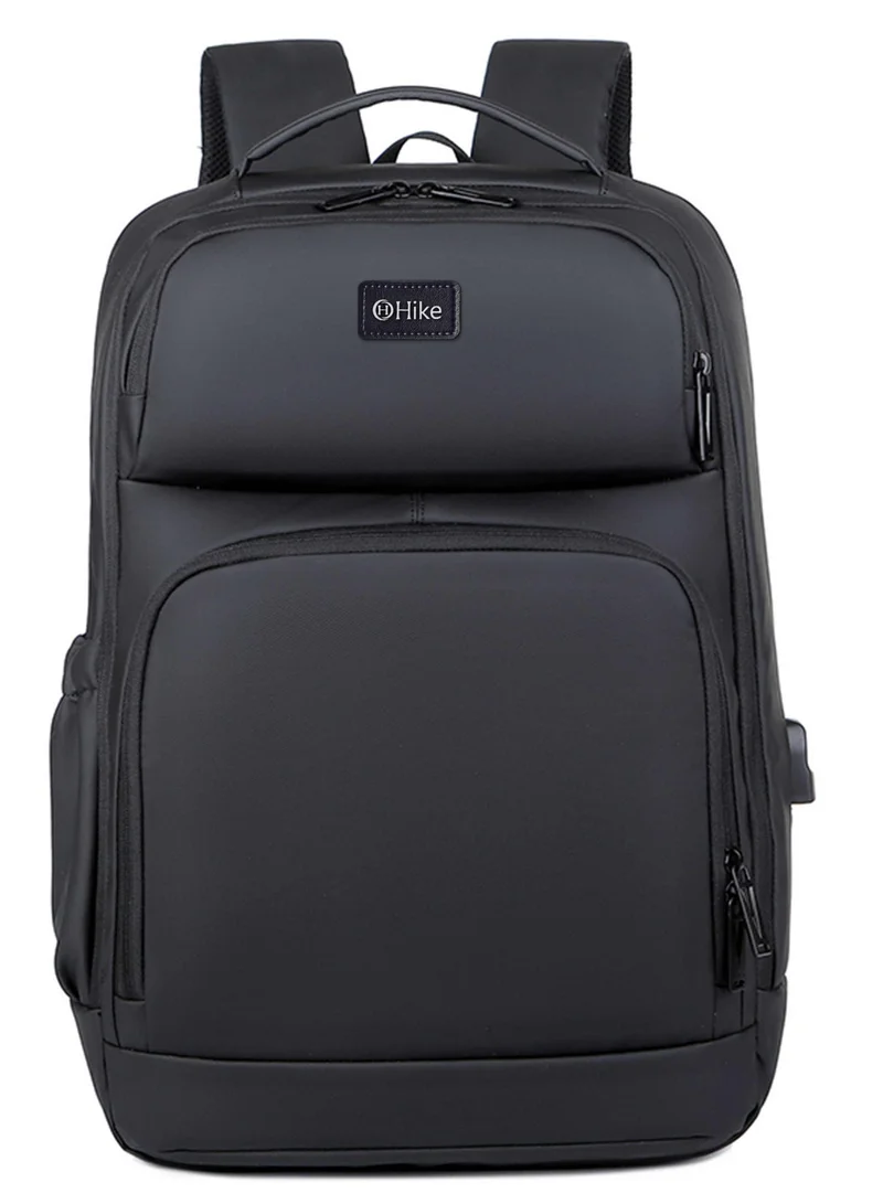 Hike  Premium Expandable Casual Backpack Water Resistant Laptop Daypack with Built in USB Port and Separate Laptop Compartment for Men and Women, HKY2206, Black  | Best Price UAE
