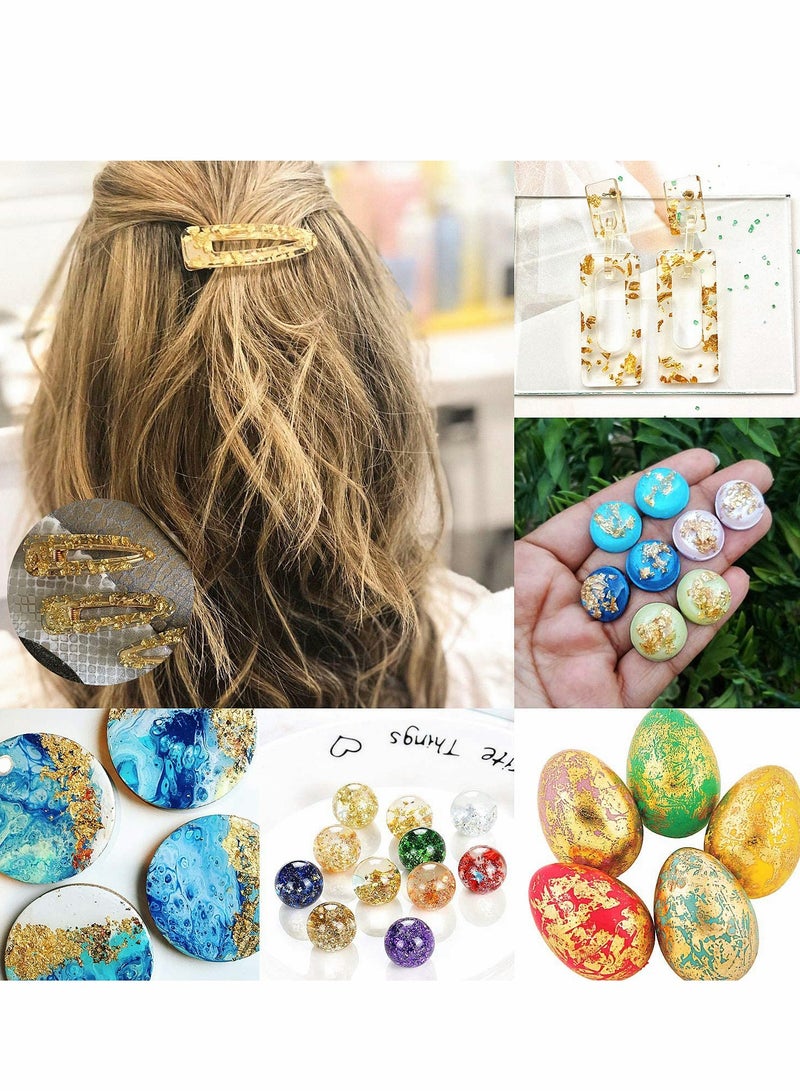 6 Colors Nail Art Foil Flakes for DIY Design, Mixed Glitter Paillette for 3D Nail Decoration and Makeup Accessories - Image 5