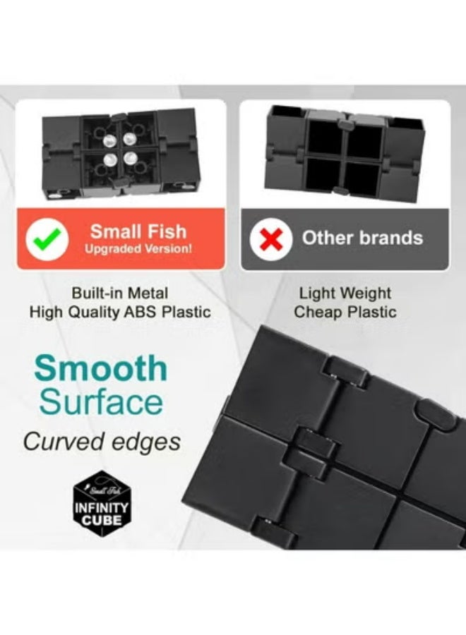 SMALL FISH Infinity Cube Sensory Fidget Toy, EDC Fidgeting Game for Kids and Adults, Cool Mini Gadget Best for Stress and Anxiety Relief and Kill Time, Unique Idea That is Light on The Fingers and Hands - Image 5