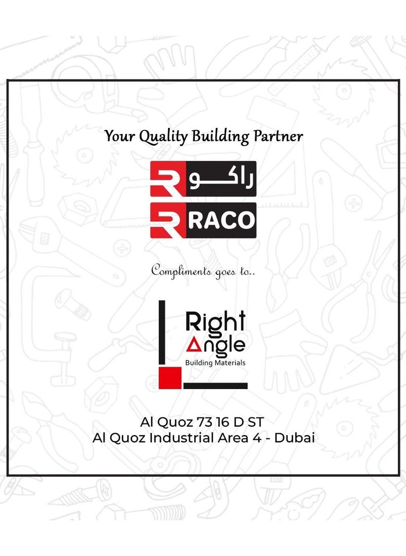 راكو مسدس سيليكون للأغراض العامة من RACO ، مناسب للاستخدام المنزلي والمكتبي مع نسبة دفع 10: 1 ، مسدس السد المعدني مع لوحة سريعة التحرير للمواد اللاصقة والسد والسيليكون وخراطيش أخرى  - Image 5