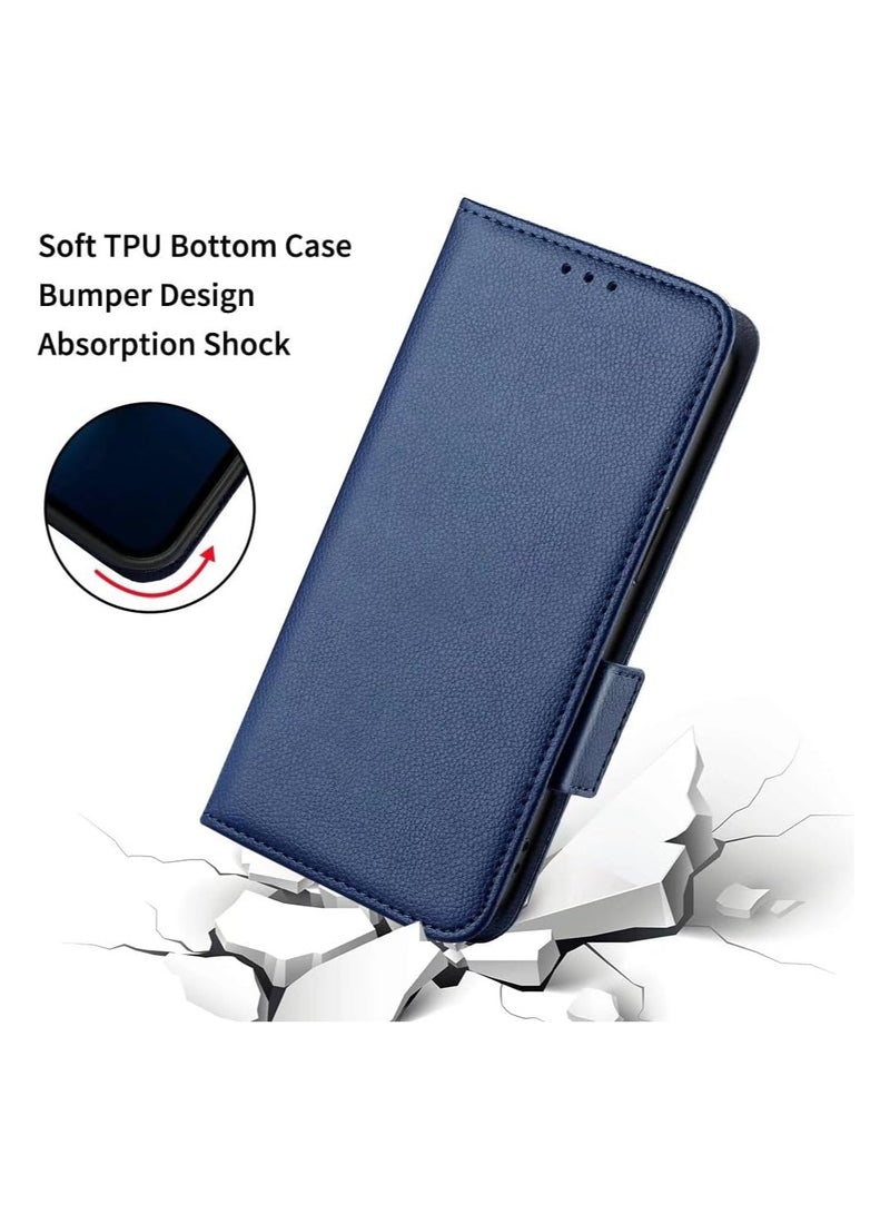 general Case compatible with T-Mobile T Phone 3/T-Mobile Revvl 8, magnetic side clasp, textured leather design, PU leather case, 3 slots, stand function - Image 5