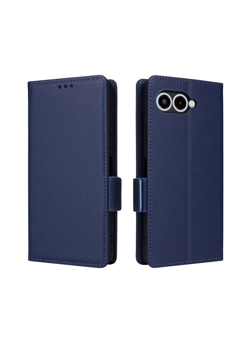 general Case compatible with T-Mobile T Phone 3/T-Mobile Revvl 8, magnetic side clasp, textured leather design, PU leather case, 3 slots, stand function - Image 1