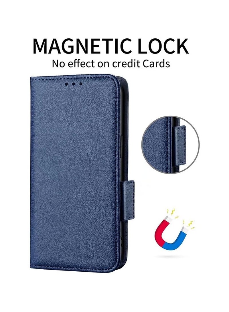 general Case compatible with T-Mobile T Phone 3/T-Mobile Revvl 8, magnetic side clasp, textured leather design, PU leather case, 3 slots, stand function - Image 4