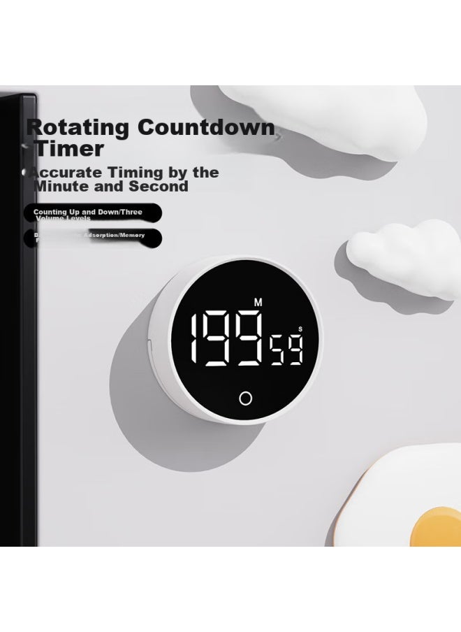 Bai Jie Baijie Timer Mechanical Timer, Kitchen Baking Steaming Fish Countdown Timer Time Management Tool, Magnetic Attachment  - Image 3