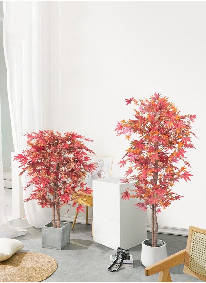 Bolivia's - Artificial Maple Tree Tall Fake Potted Maple Tree with Planter Large Faux Olive Branches and Fruits Artificial Tree for Modern Home Office Living Room Floor Decor Indoor - Image 1