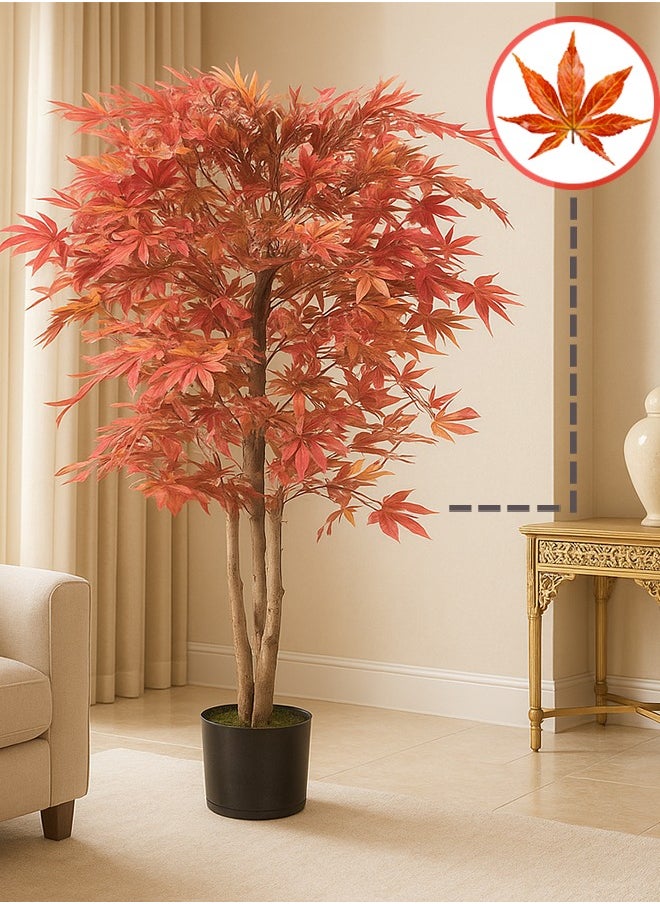 Bolivia's - Artificial Maple Tree Tall Fake Potted Maple Tree with Planter Large Faux Olive Branches and Fruits Artificial Tree for Modern Home Office Living Room Floor Decor Indoor - Image 1