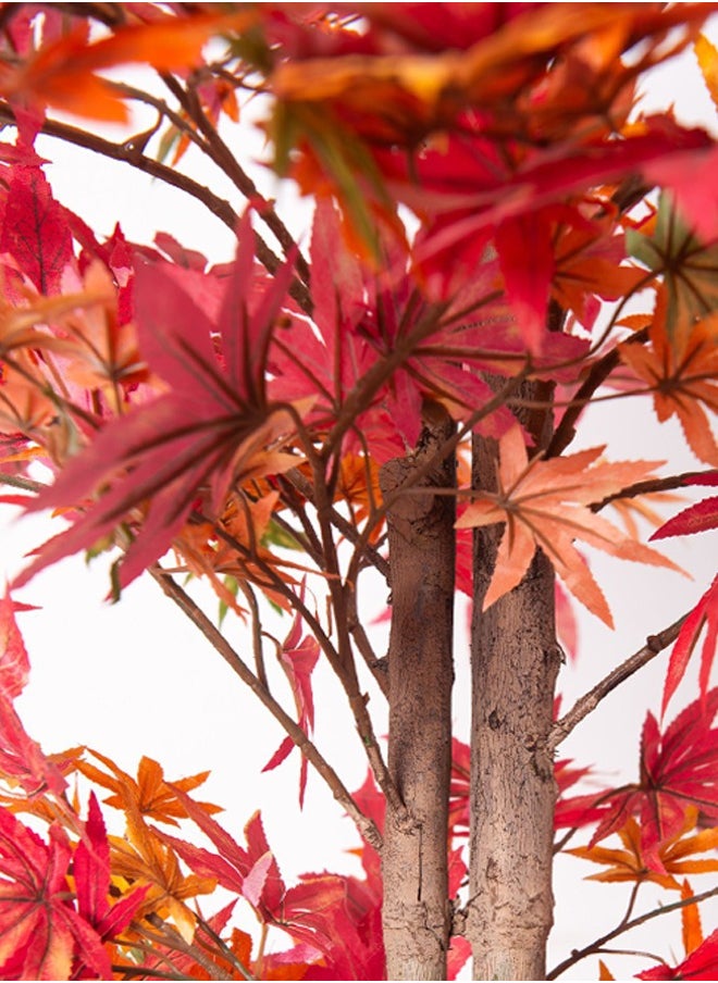 Bolivia's - Artificial Maple Tree Tall Fake Potted Maple Tree with Planter Large Faux Olive Branches and Fruits Artificial Tree for Modern Home Office Living Room Floor Decor Indoor - Image 1