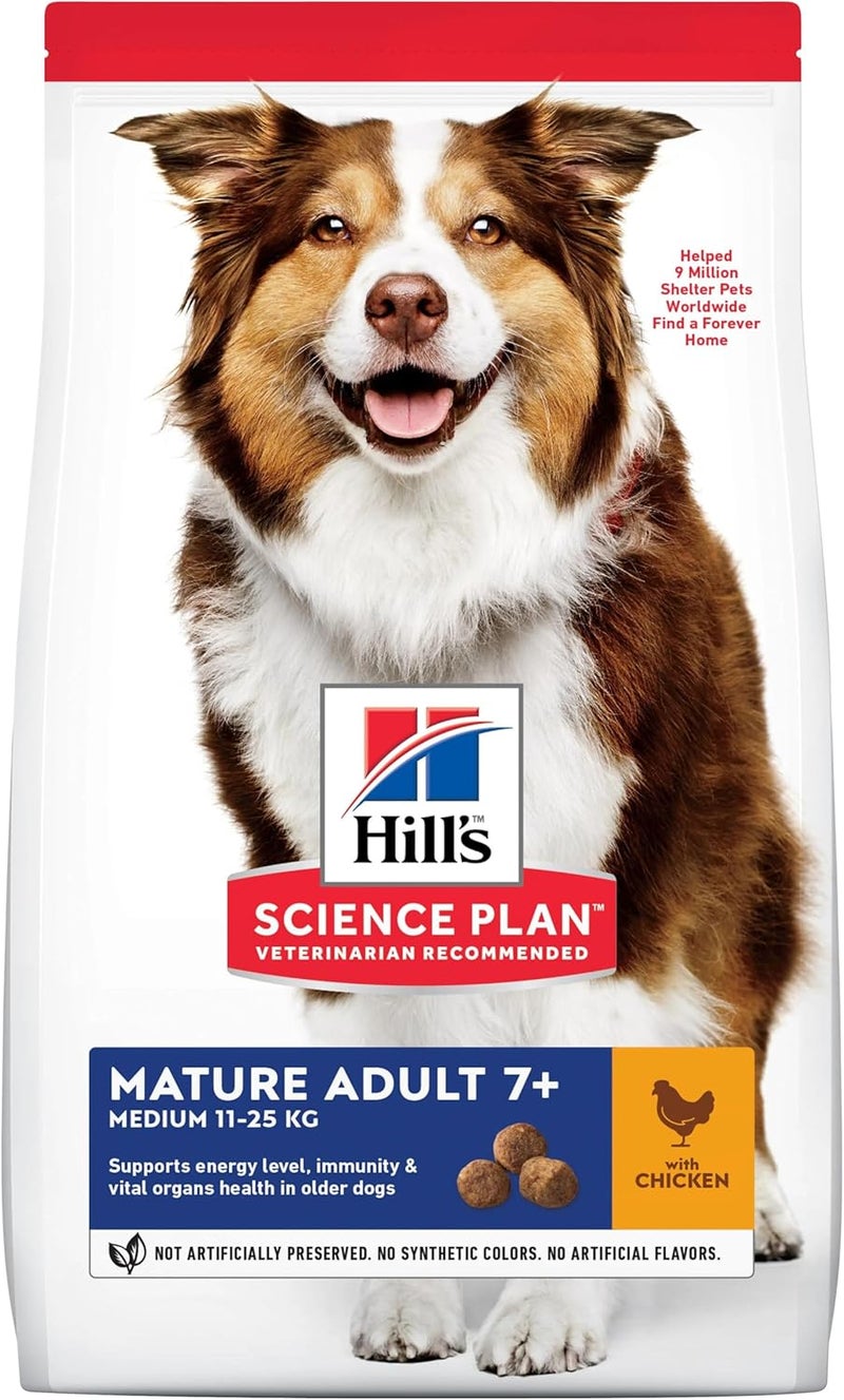 Nan Hill's Science Plan Medium Mature Adult 7+ Dog Food with Chicken - 14kg - Image 1