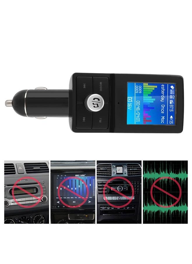 Thoraya Car Wireless Bluetooth Hands-free MP3 Music Player Color Screen FM Transmitter  - Image 5