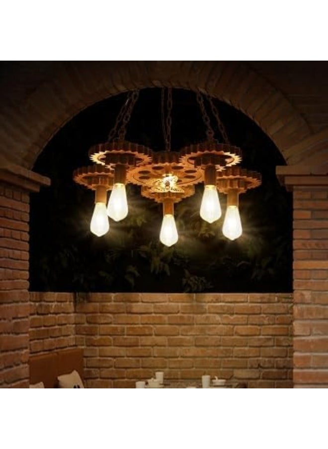 Generic Gold Chandelier, Retro Chandeliers, Chandeliers Wind Industry Network Cafe Bar Barber Shop Clothing Creative Personality Decoration Lighting Gear  - Image 4