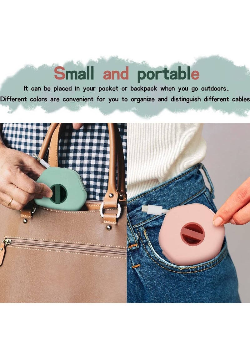 Y&D - 8PCS Cable Management Retractable Cord Organizer, 2 in 1 Organizer Wire Holder Small Winder Case Phone for Solving Tangles, Headset, Office, Home Supplies - Image 1