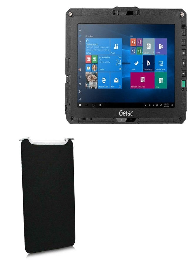 BoxWave Case Compatible with Getac UX10 - SlipSuit, Soft Slim Neoprene Pouch Protective Case Cover - Jet Black - Image 1
