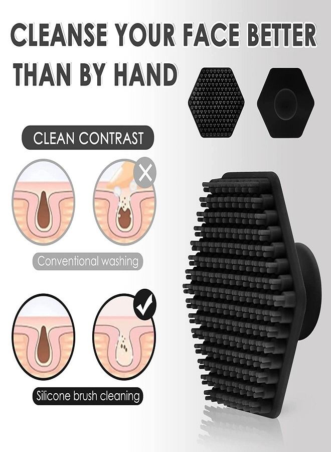 Multifunctional silicone washer, gentle silicone facial scrub, exfoliating silicone beard cleaning brush - Image 3