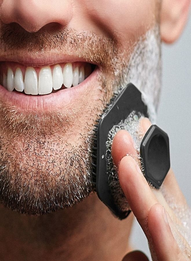 Multifunctional silicone washer, gentle silicone facial scrub, exfoliating silicone beard cleaning brush - Image 2