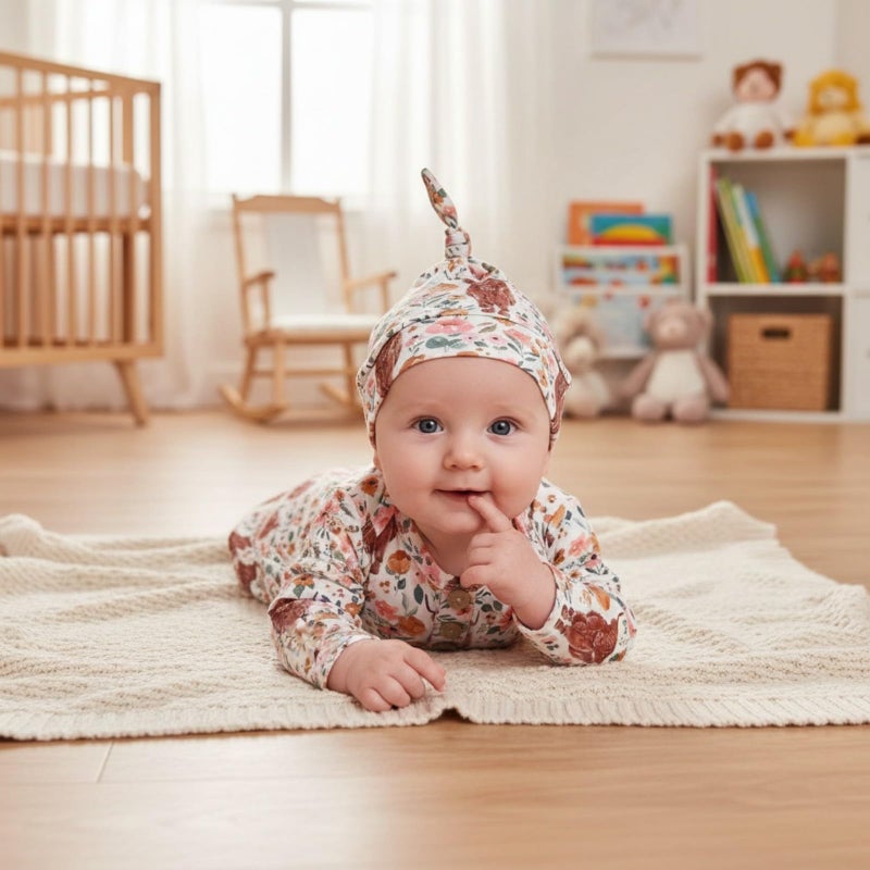 AMAWMW Newborn Baby Girl Highland Cow Print knotted Gowns Western Nightgown Outfit Infant Baby Girl Shower Gifts Essential - Image 2