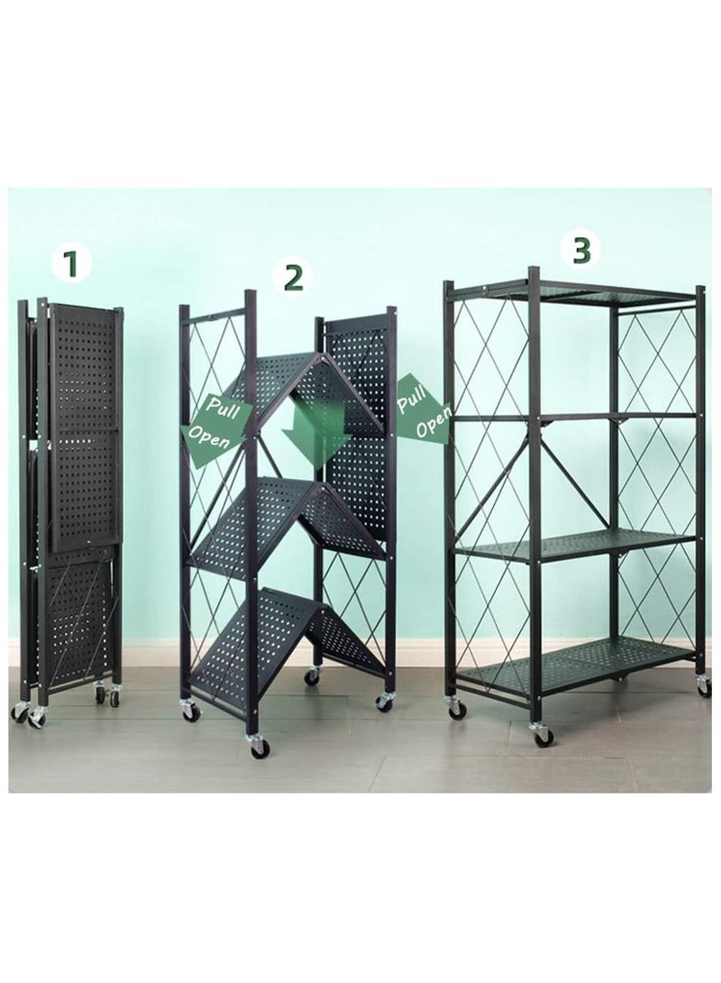 Foldable Storage Rack Black - Image 3