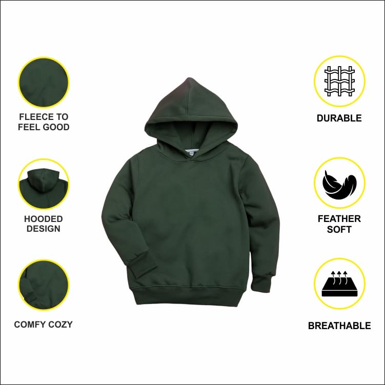 Nusyl Girl's Polyester Neck Hooded Sweatshirt (NUUCSWT0842.27_Olive - Image 5