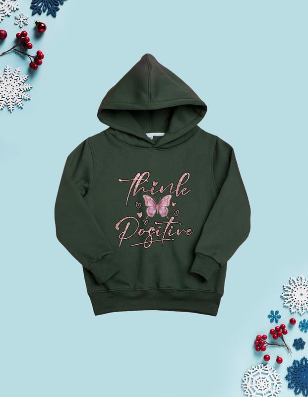 Nusyl Girl's Polyester Neck Hooded Sweatshirt (NUUCSWT0842.27_Olive - Image 4